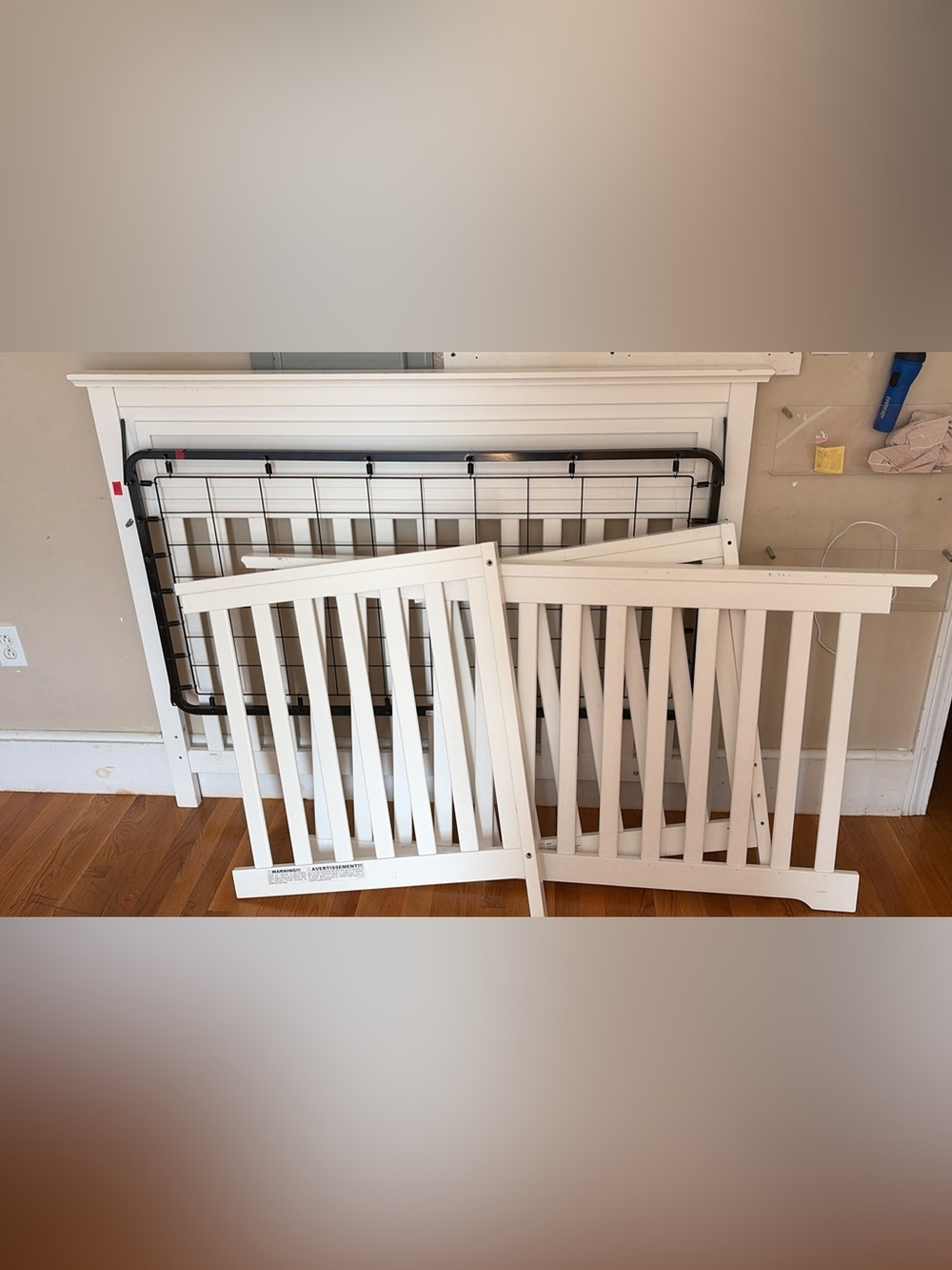 White Slatted Crib - Nursery Storage & Safety Accessory
